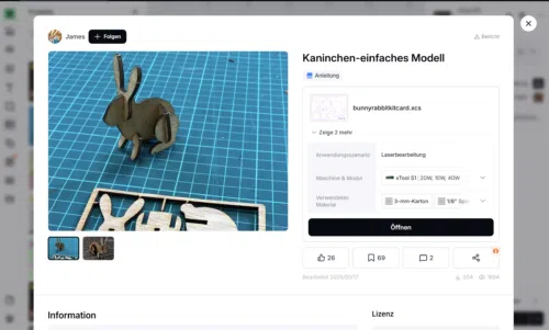 xTool P3 Projekt Osterhase xTool P3 Projekt Osterhase