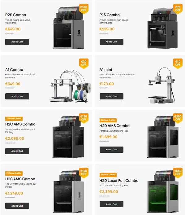 Bambu Lab Sale Angebote Auszug Bambu Lab Sale Angebote Auszug