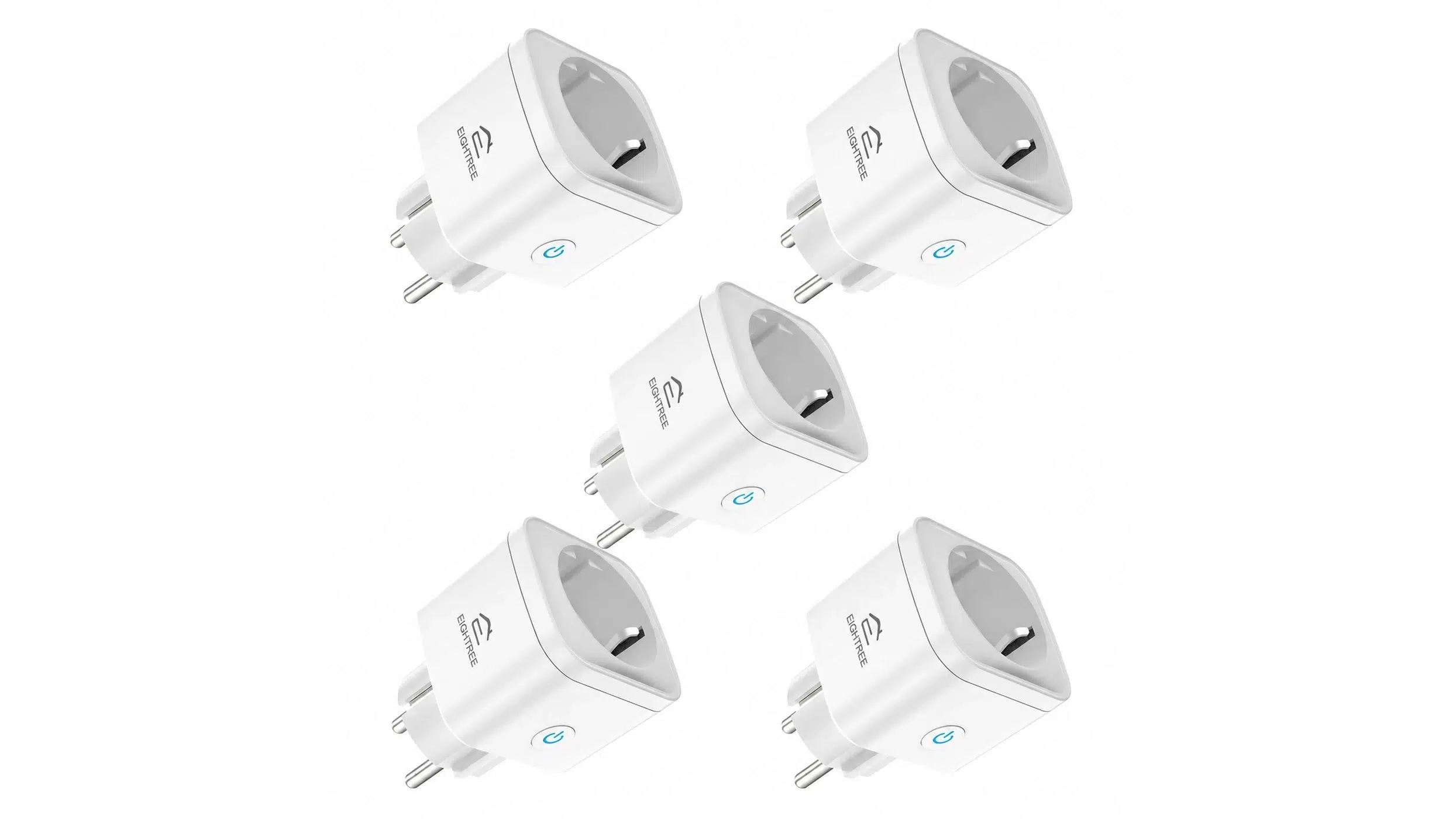 Starker Deal: EIGHTREE WiFi-Zwischensteckdose 5er Pack für 29,99€