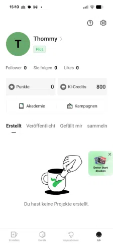 EufyMake E1 App Ich Tab EufyMake E1 App Ich Tab