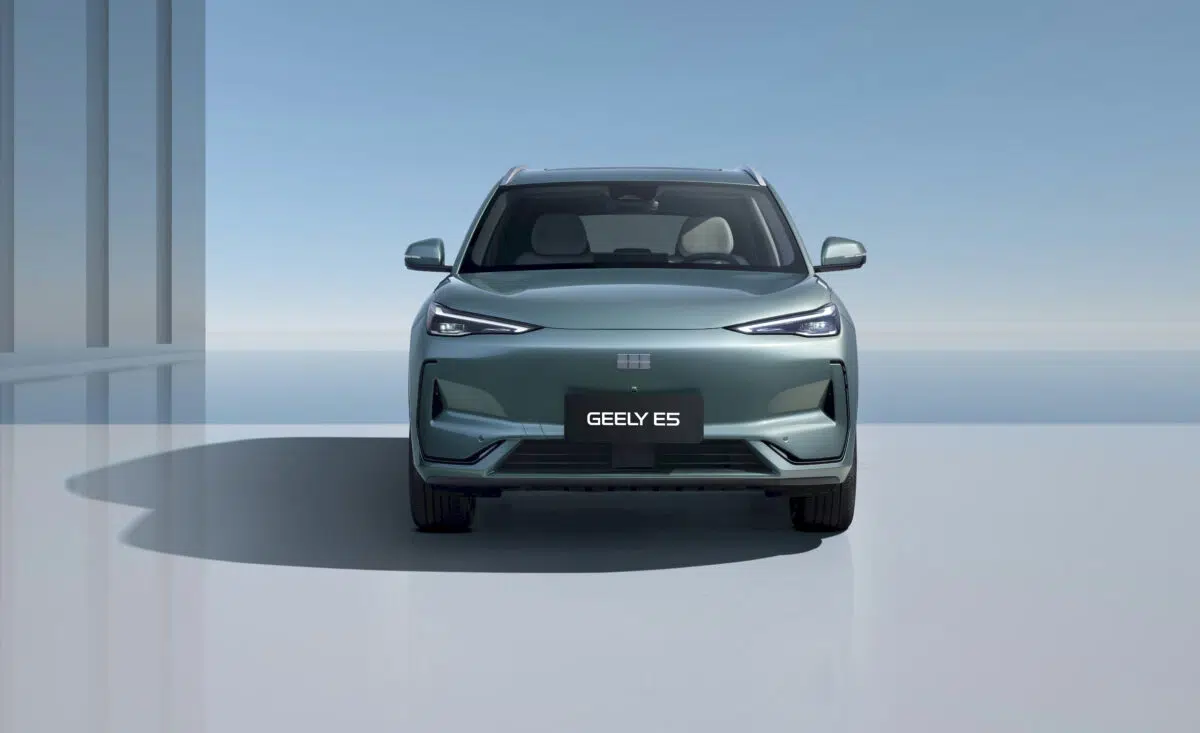 Geely E5 exterior bold first impressions