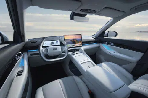 Geely E5 interior smart tech at your fingertips small size