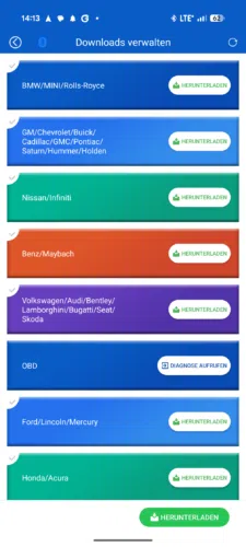 KDIAG App Module fuer Brands