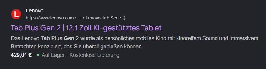 Lenovo Tab Plus Gen 2 Google Eintrag Lenovo Tab Plus Gen 2 Google-Eintrag