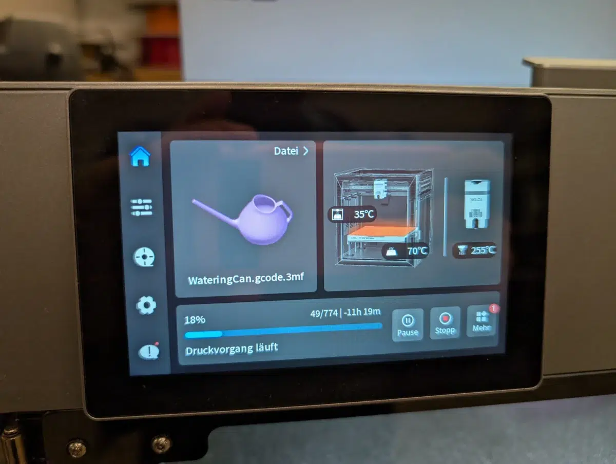 Qidi Max 4 Test Display