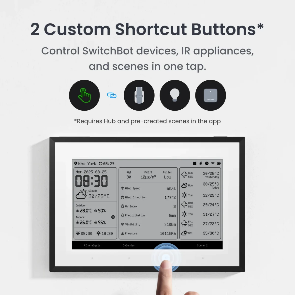 SwitchBot E Inkl Wetterstation Buttons