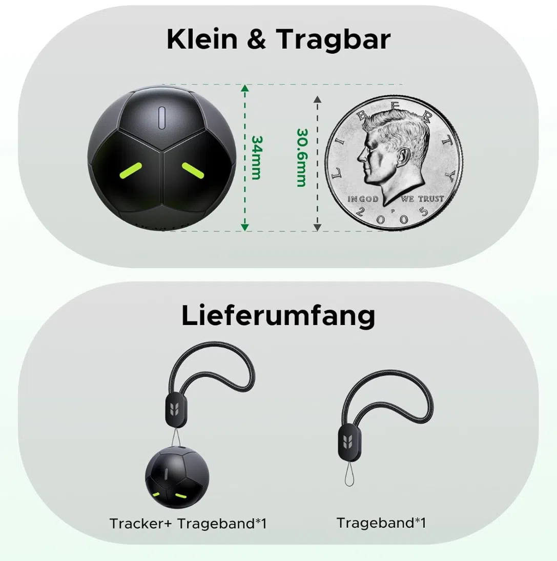 UGREEN FineTrack 2 Fussball Masse Lieferumfang UGREEN FineTrack 2 Fußball Maße Lieferumfang