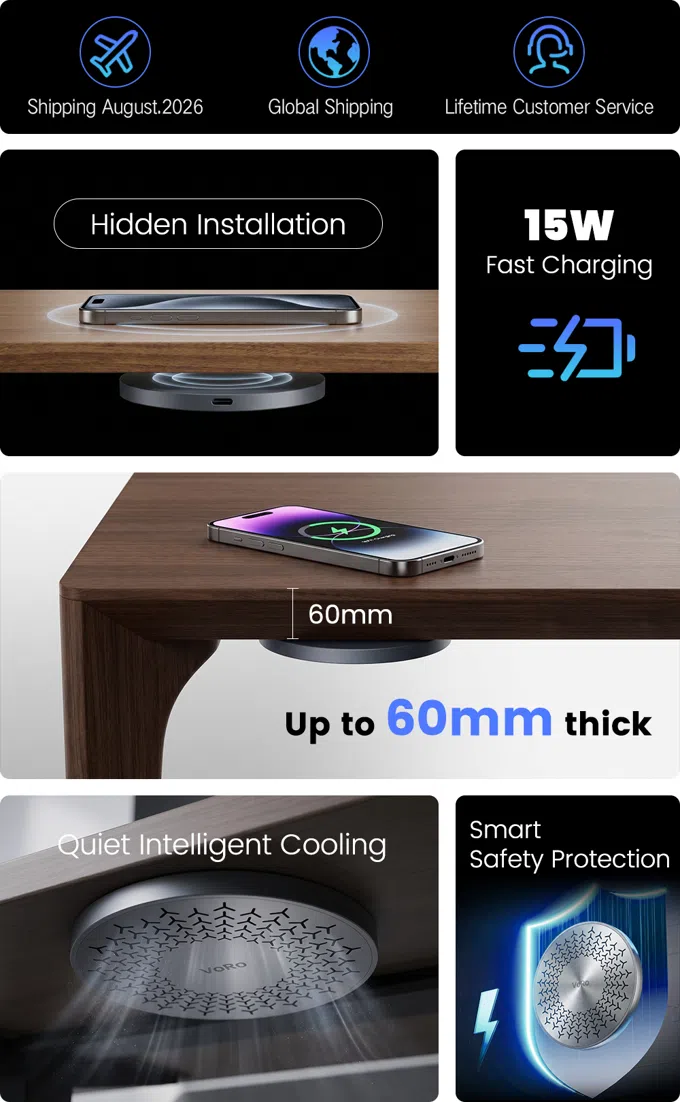 Voro Qi Charger 60 mm Reichweite Eigenschaften Voro Qi Charger 60 mm Reichweite Eigenschaften