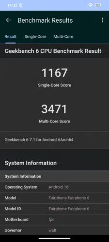 fairphone 6 benchmark geekbench fairphone 6 benchmark geekbench