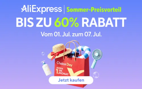 AliExpress Choice Day: Eiskalte Deals zur Abkühlung gegen die Sommerhitze & mehr