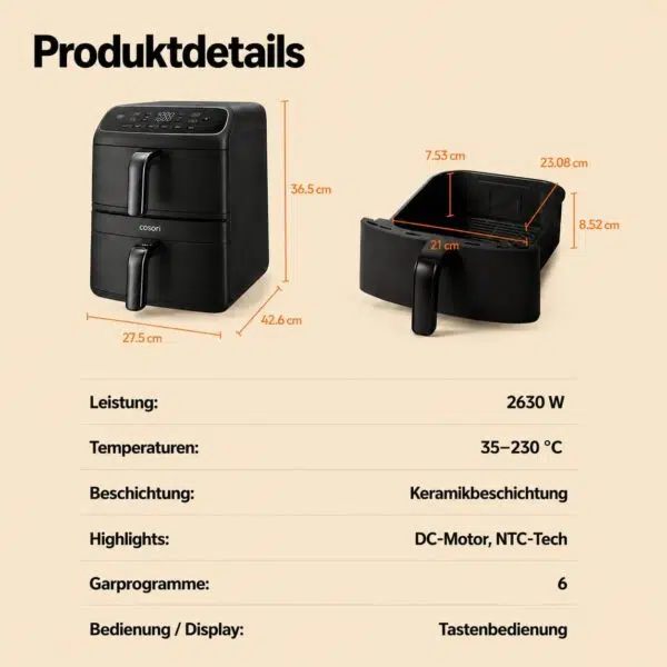 COSORI Turbo Tower Compact Details COSORI Turbo Tower Compact Details