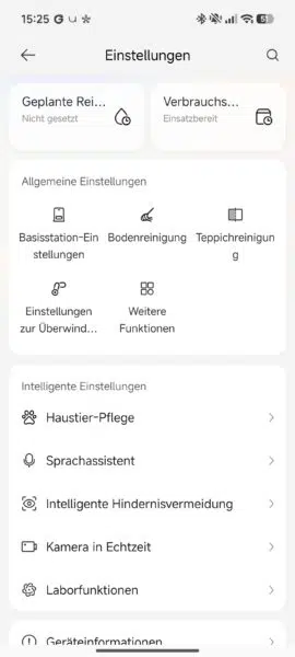Dreame X60 Pro Complete Einstellungen