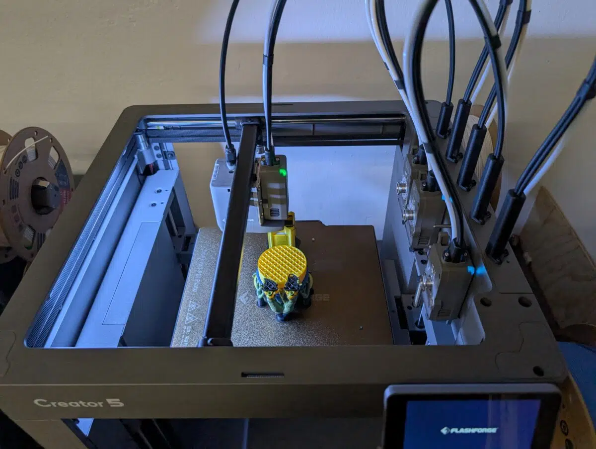 FlashForge Creator 5 Test Ansicht Front Druckkoepfe FlashForge Creator 5 Test Ansicht Front Druckkoepfe