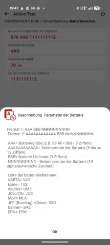 Kingbolen Soloscan VW EDIAG App Sonderfunktionen Batteriewechsel Erlaeuterungen Kingbolen Soloscan VW EDIAG App Sonderfunktionen Batteriewechsel Erlaeuterungen