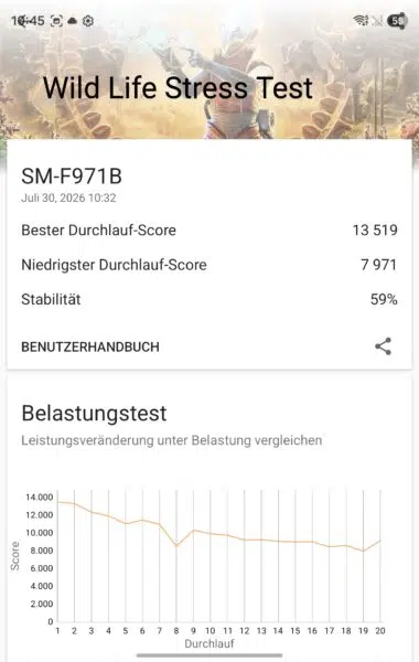 Samsung Galaxy Z Fold8 3dmark