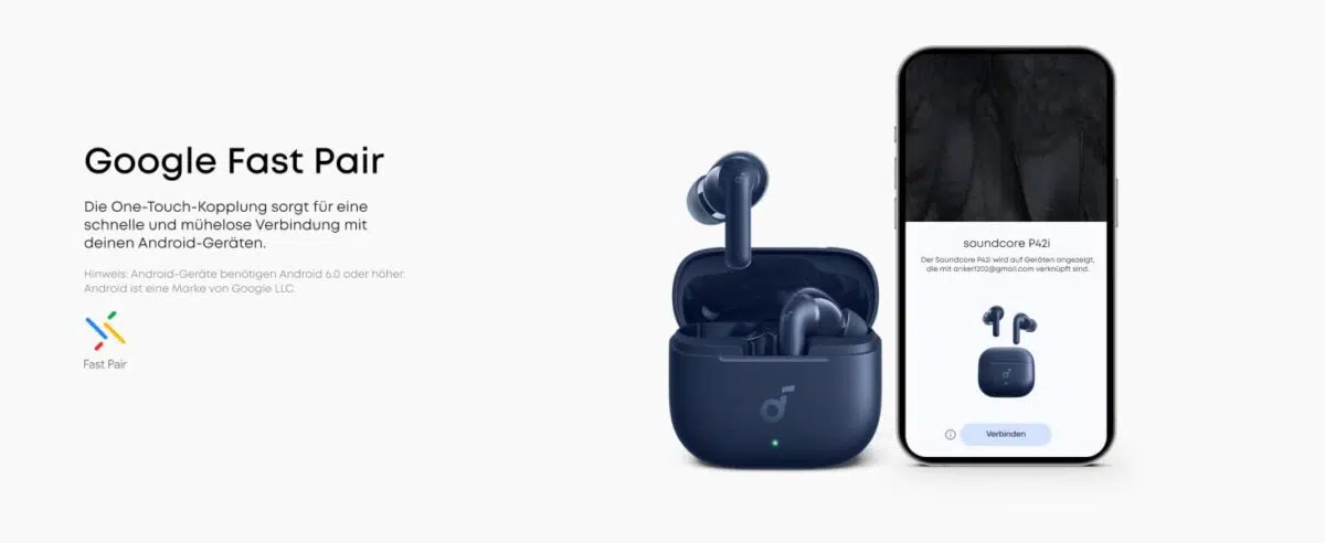 Soundcore P42i google fast pair