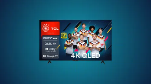 TCL 75P7K: 75-Zoll 4K QLED-TV mit Google TV für 594,15€