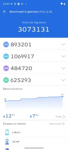 motorola signature antutu benchmark