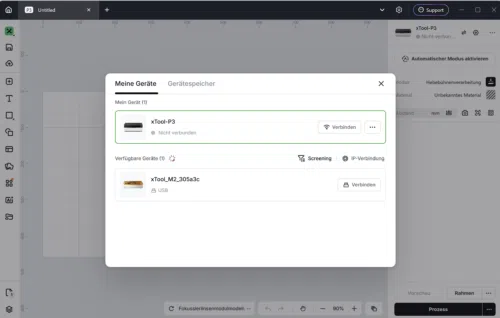 xTool M2 Einrichtung xTool Studio