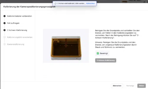 xTool M2 Einrichtung xTool Studio Kalibrierung3