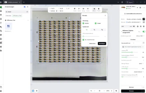 xTool M2 Sticker preview Versatz Feature