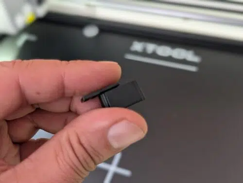 xTool M2 Test Abstandshalter Nahaufnahme