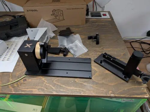 xTool M2 Test Rotary Tool RA3Lite Zusammenbau