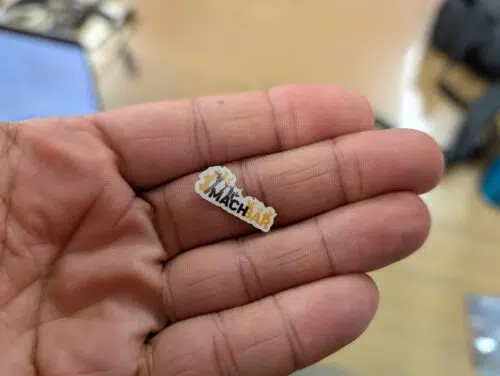 xTool M2 Test Sticker ausgeschnitten