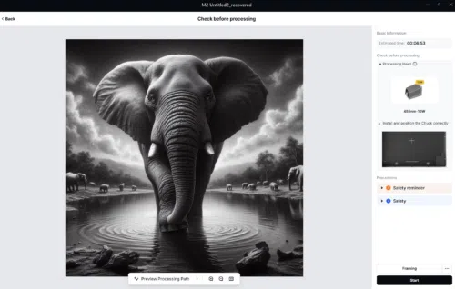 xTool M2 xTool Studio Rotarry Tool elephant