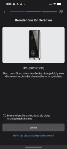 Ezviz EP8 Ultra Video Tuerklingel Test App Einrichtung3 Ezviz EP8 Ultra Video Tuerklingel Test App Einrichtung3