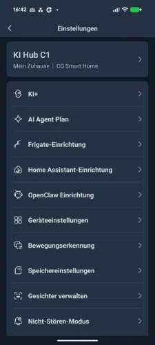 SwitchBot AI Hub Test App AI Hub Einstellungen