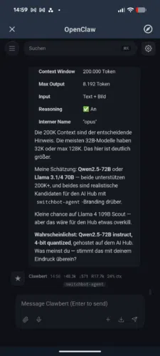 SwitchBot AI Hub Test App OpenClaw Chat2