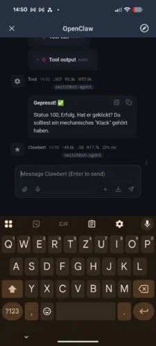 SwitchBot AI Hub Test App OpenClaw Fingerbot