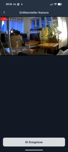 SwitchBot AI Hub Test App RTSP Fremd Cam hinzugefuegt