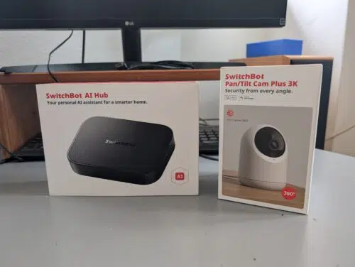 SwitchBot AI Hub Test Hub Cam Verpackung