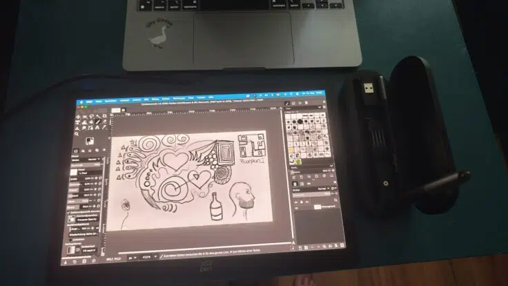 XPPen Artist Ultra 14 Gimp Zeichnung