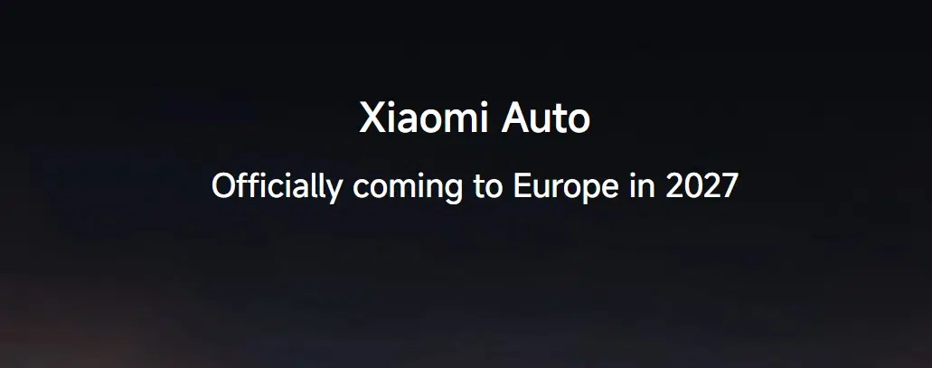 Xiaomiauto Ankpndigung des Europastarts Xiaomiauto Ankpndigung des Europastarts