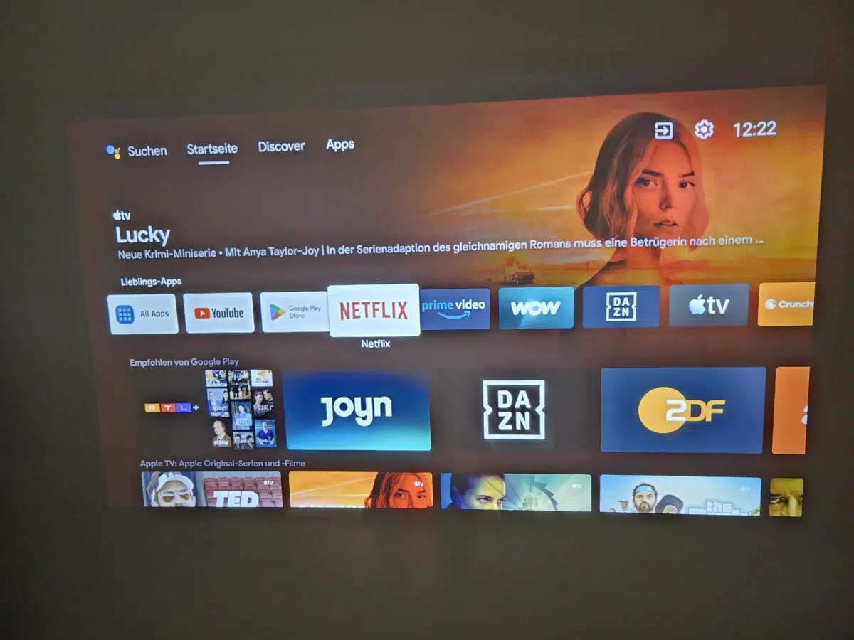 DESS C5 Pro Full HD Beamer Android TV Startseite 2 DESS C5 Pro Full HD Beamer Android TV Startseite 2