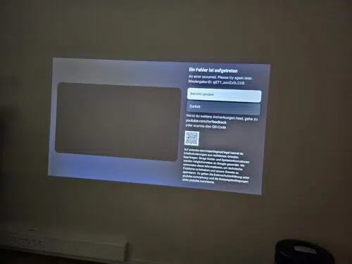 DESS C5 Pro Full HD Beamer Youtube Error DESS C5 Pro Full HD Beamer Youtube Error