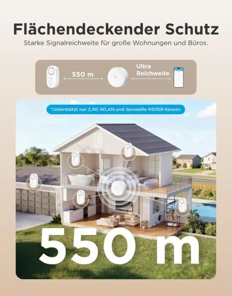 GoveeLife Upgrade Smarter Wassermelder 1s 550 Meter Reichweite GoveeLife Upgrade Smarter Wassermelder 1s 550 Meter Reichweite