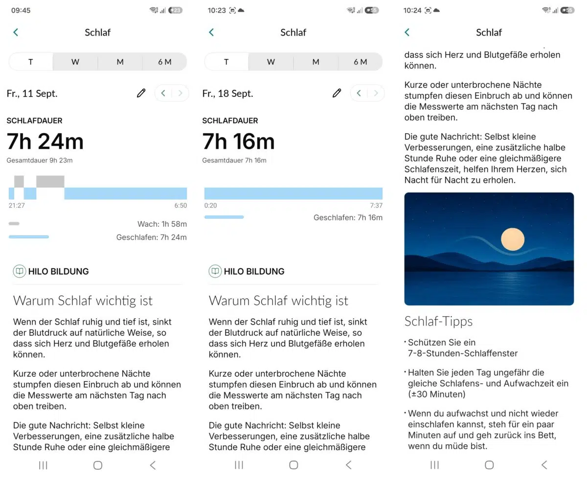 Hilo Band App Schlafueberwachung Hilo Band App Schlafueberwachung