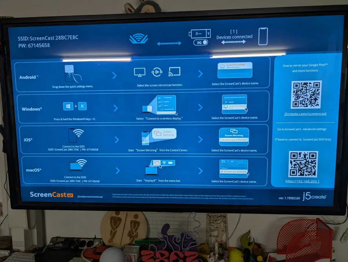 J5Create ScreenCast 4K Max Test UI P2P