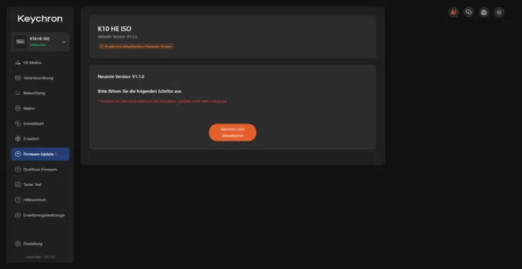 Keychron K10 HE Special Edition Firmware Update Keychron K10 HE Special Edition Firmware Update