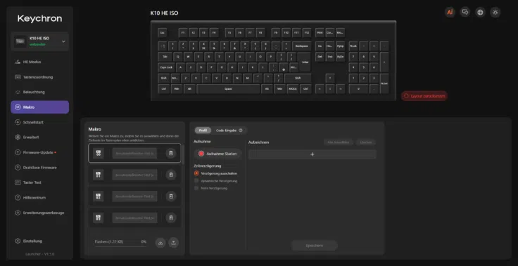 Keychron K10 HE Special Edition Makro Keychron K10 HE Special Edition Makro