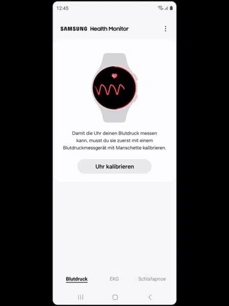 Samsung Galaxy Watch Blutdruck