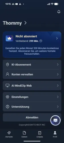 SwitchBot AI MindClip Hands On Einstellungen SwitchBot AI MindClip Hands On Einstellungen