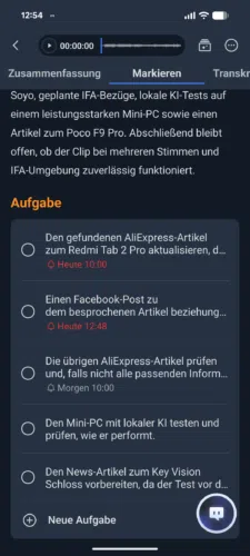 SwitchBot AI MindClip Hands On Tab Markieren SwitchBot AI MindClip Hands On Tab Markieren