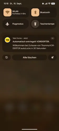 Yale Linus L2 Lite Test App Auto Unlock erfolgreich Yale Linus L2 Lite Test App Auto Unlock erfolgreich