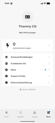 Yale Linus L2 Lite Test App Einstellungen Yale Linus L2 Lite Test App Einstellungen