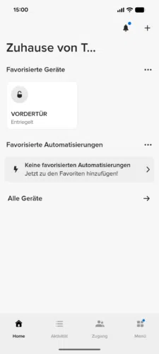 Yale Linus L2 Lite Test App Homescreen Yale Linus L2 Lite Test App Homescreen